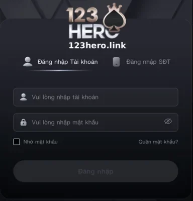 Đăng ký tài khoản 123HERO